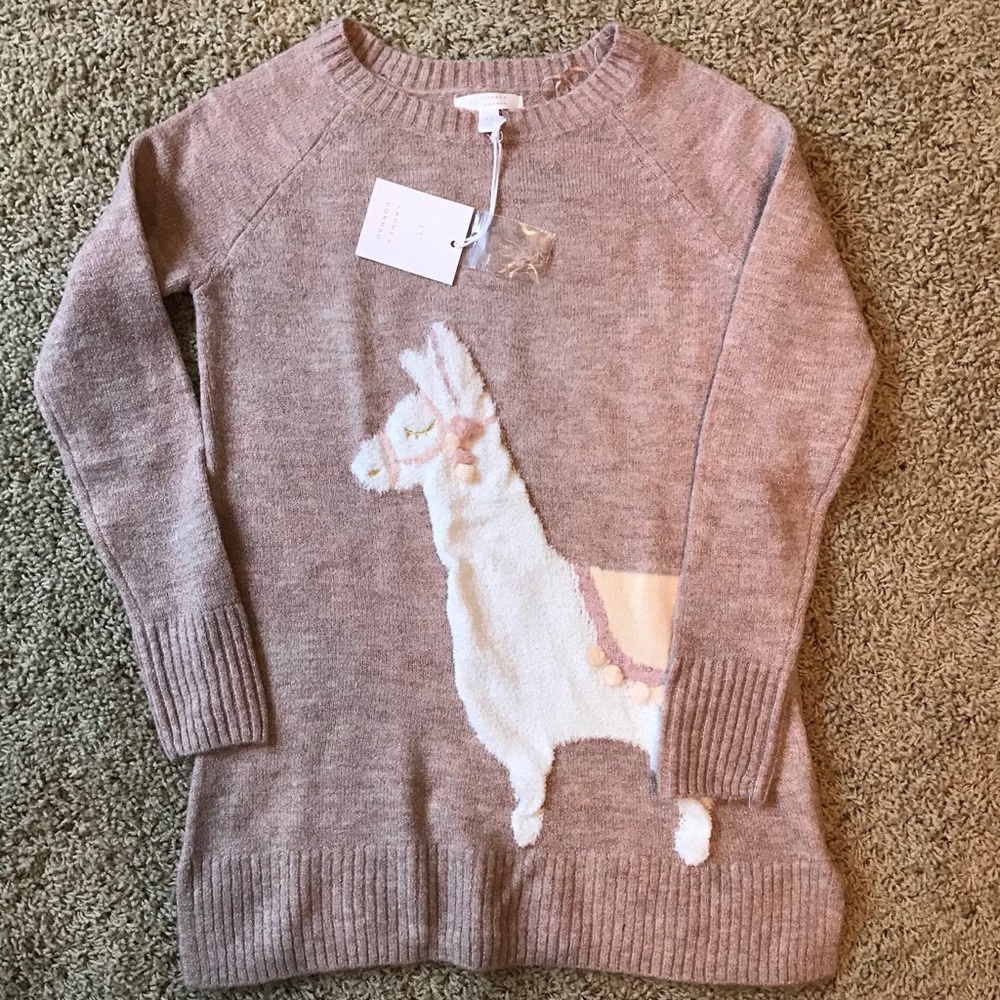 NWT Lauren Conrad llama sweater